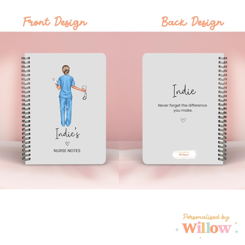 Personalised Student Nurse Notebook Gift, Staff Nurse, Nurse Planner, Nurse Graduation Gift, Nurse Notes Journal, Placement Gift. image 2