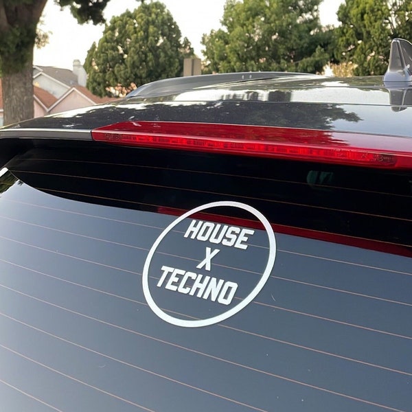 House & Techno Car Window vinyl decal stickers | Windshield Decal