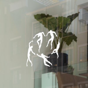 Danse Matisse | Artiste | Planche de surf à roulettes BMX pour fenêtre de voiture | autocollants en vinyle | Sticker pour pare-brise