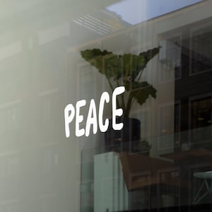 Naklejka winylowa Peace | Pozytywne wibracje | Inspirujący cytat | Dekoracja na laptopa, samochód lub ścianę
