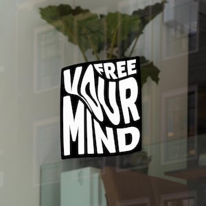 Bevrijd je geest-sticker | Sticker autovinyl | Hogere spirituele meditatie-energie