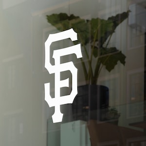 Adhesivo con el logotipo de SF / Vinilo para ventana / Calcomanías para parabrisas / Calcomanías para autos, carreras de motocross y bicicletas / Copa de béisbol de la MLB