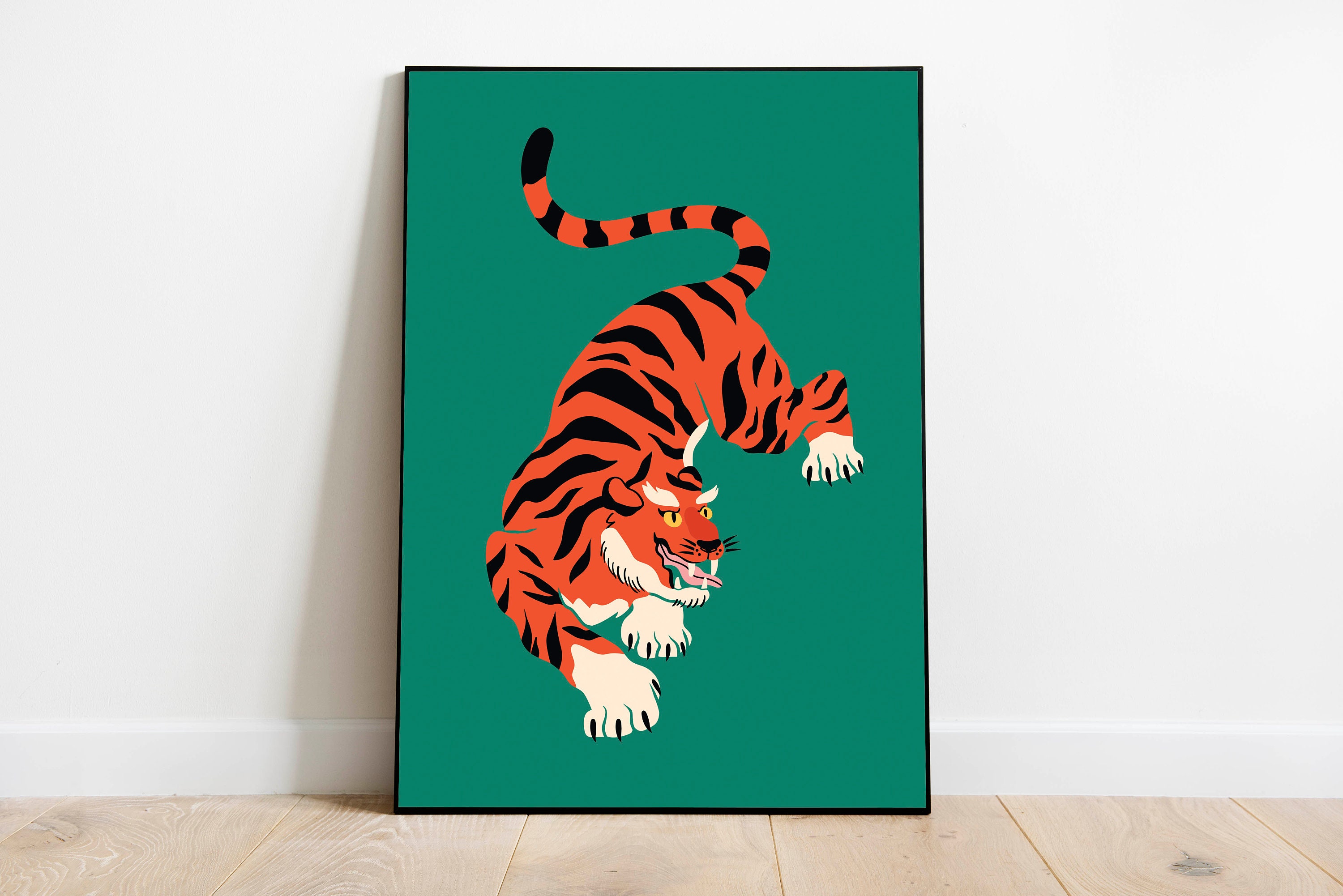 Kunstdruck: Tiger No. 1 (Gerahmt)