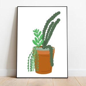 Art Print: Potted Plant (Framed)