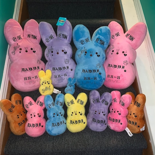 peeps plush keychain