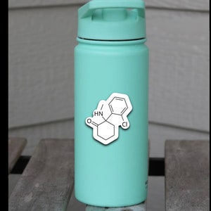 Propofol Molecule Sticker: Glossy Water-Resistant Vinyl image 10