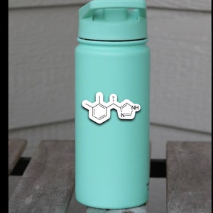 Propofol Molecule Sticker: Glossy Water-Resistant Vinyl image 8