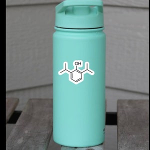 Propofol Molecule Sticker: Glossy Water-Resistant Vinyl image 4