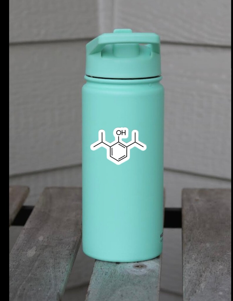 Propofol Molecule Sticker: Glossy Water-Resistant Vinyl image 4
