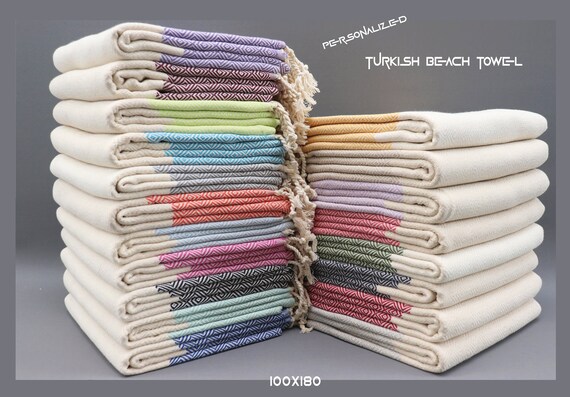 Personalized Turkish Towel, Beach Towel, Quick Dry Bath Towel, Pool Towel, Wedding Gift Towel - View #5