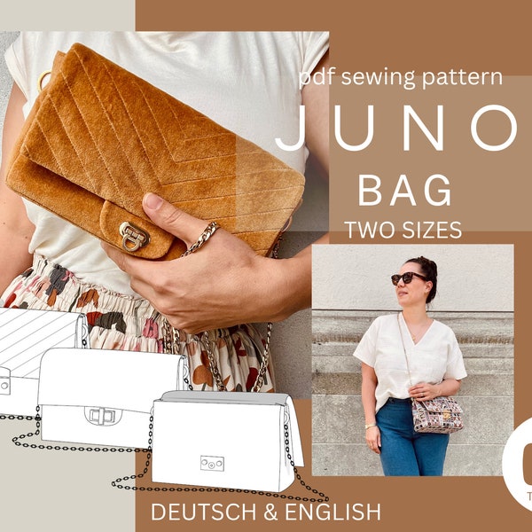 JUNO Bag pdf sewing pattern Tasche pdf Schnittmuster