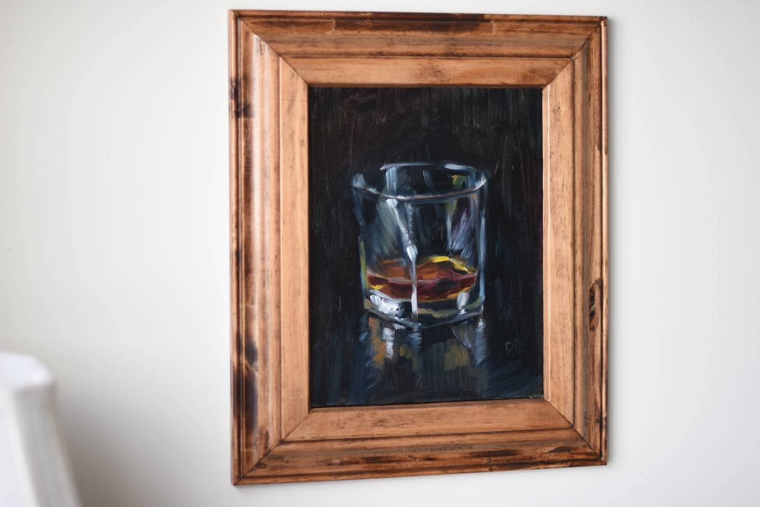 Whisky Painting Glass of Whisky Original Oil Painting Whisky Etsy