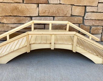 Large 3 Foot Handmade Tortoise or Bunny Play Bridge / Animal Play Bridge / Wooden Garden Bridge / Garden Bridge / Decorative Garden Decor