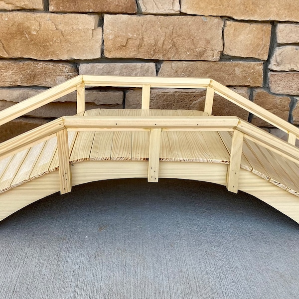 Large 3 Foot Handmade Tortoise or Bunny Play Bridge / Animal Play Bridge / Wooden Garden Bridge / Garden Bridge / Decorative Garden Decor