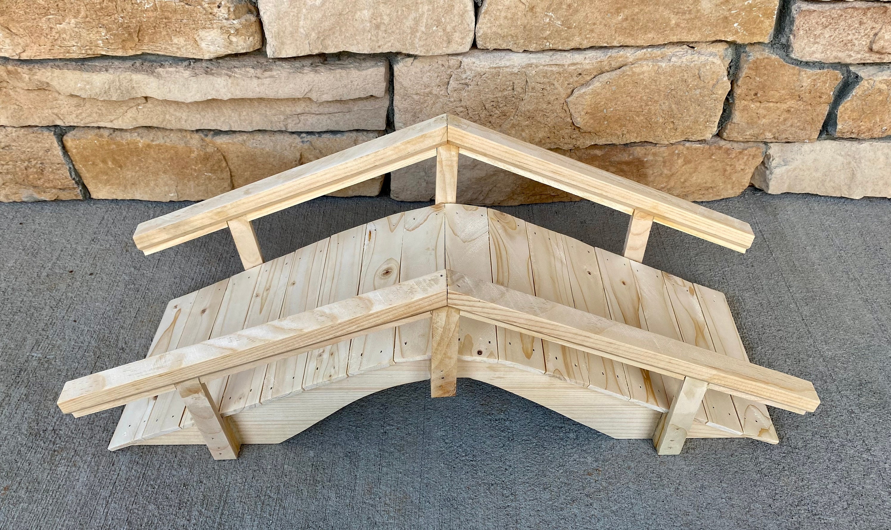 Wooden Garden Bridge / Decorative Garden Bridge / Wooden Display Bridge / Handmade Garden Bridge