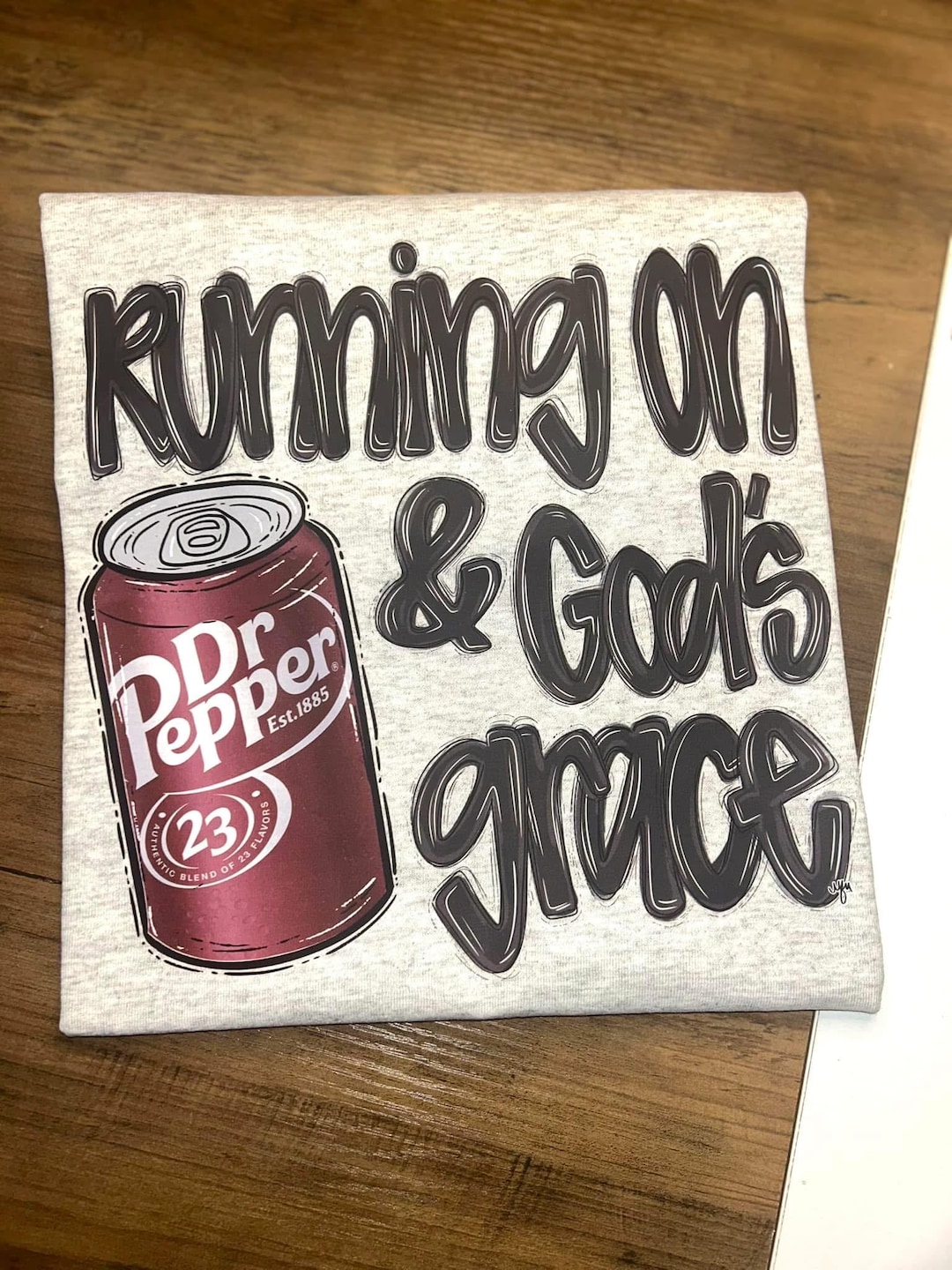 Running on Dr Pepper & Jesus T-shirt | Funny Faith Shirt | Christian