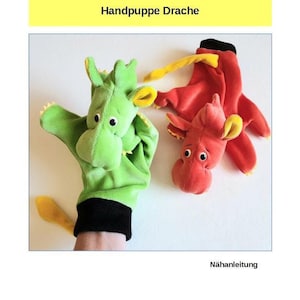 Sewing instructions hand puppet dragon