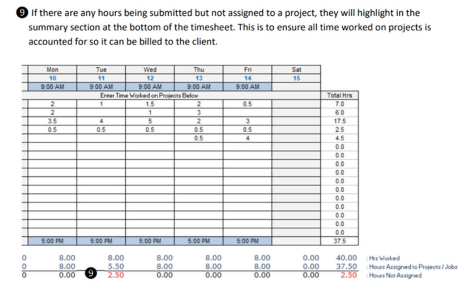 Weekly Employee Timesheet Template (excel), With Training Instructions ...