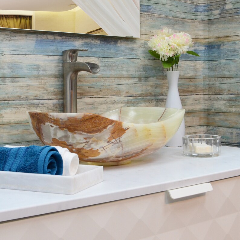 Stone Oval Vessel Bathroom Sink Etsy