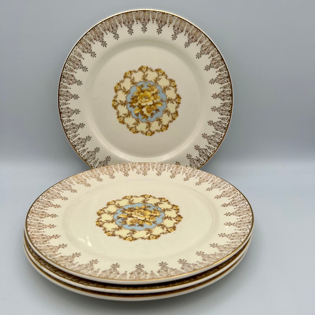 Candlelight Limoges Small Plates Set of Four Gold Etsy