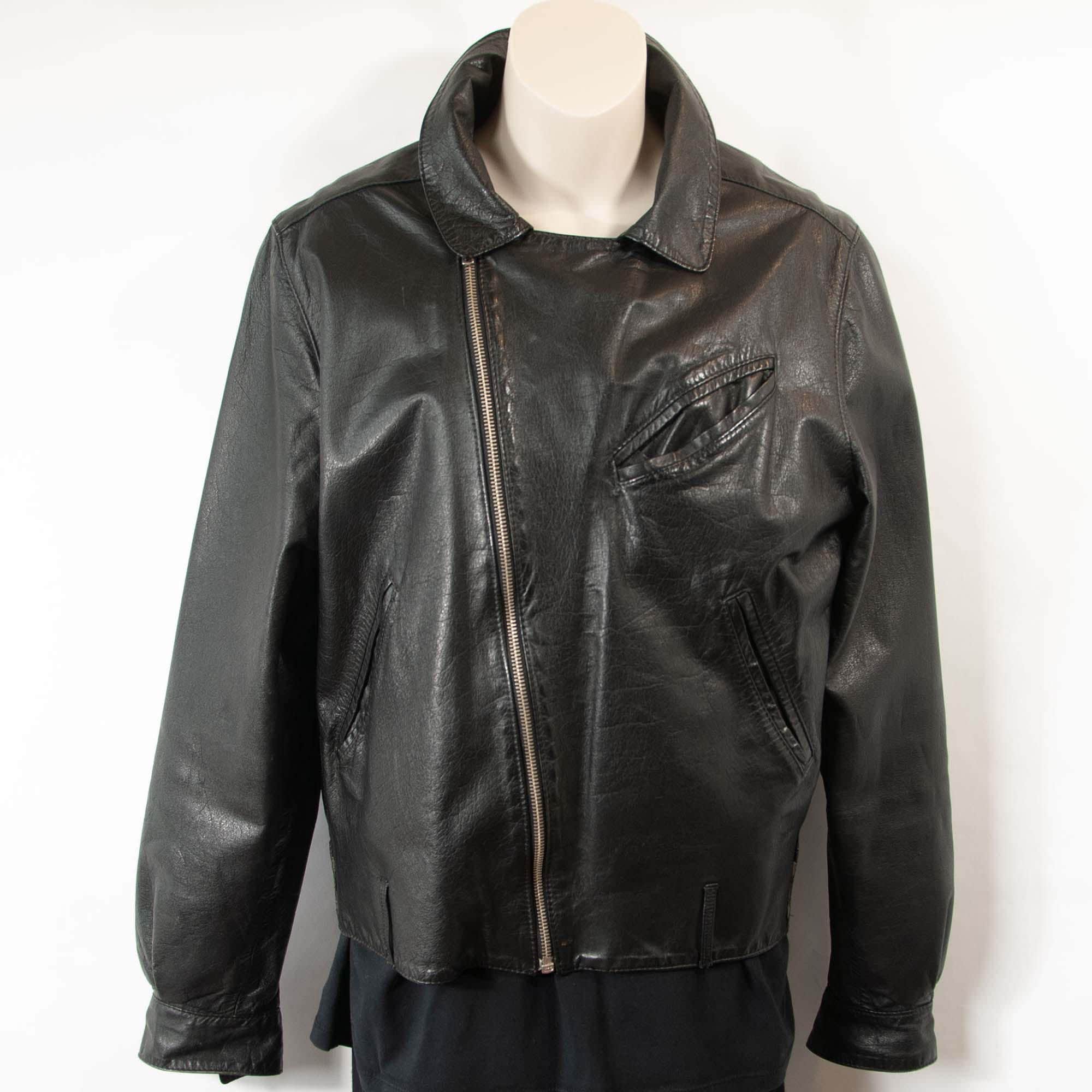 1980s agnès b. Leather jacket DDP] AGNES B. 1980s Leather Jacket Black Women's | eBay