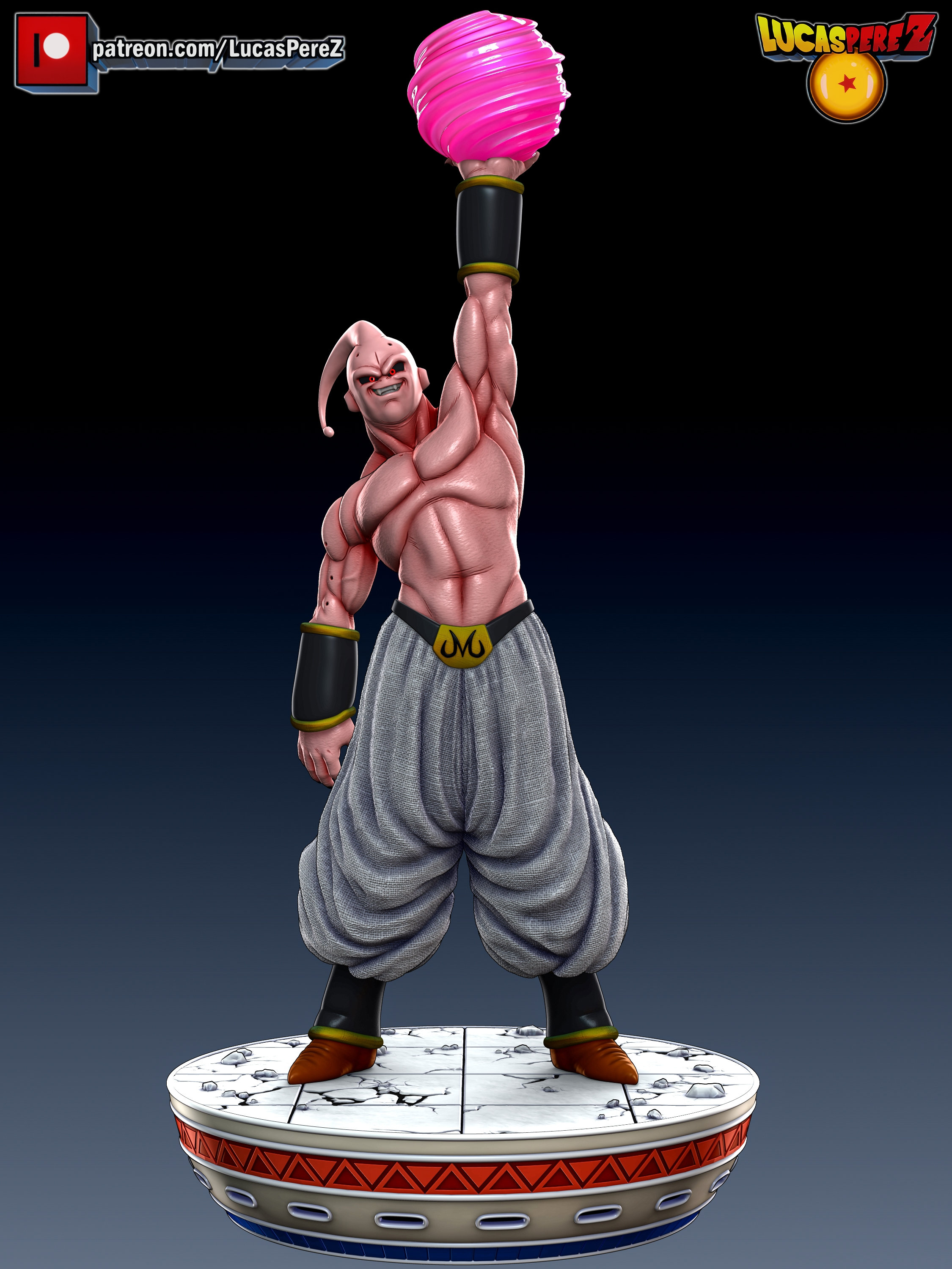 Dragon Ball Z Anime Figure DBZ Gk Majin Buu Fat Buu Double Headed Action  Figure Statue Dolls Collectible Toys Christmas Gifts