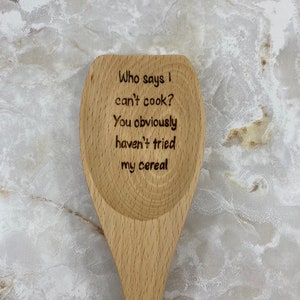 Funny Saying - Bad Cook Humor - Cute Woodburned Spoon - Functional Kitchen Decoration - Kitchen Utensils