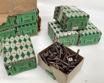 Vintage English Nettlefolds One Cross Wood Screws. Made in Britain