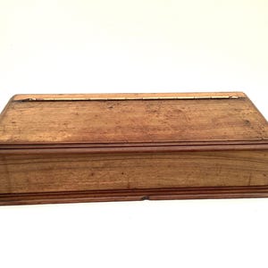 19th Century Antique Solid Hardwood Box. Trinket box. W. 29cm