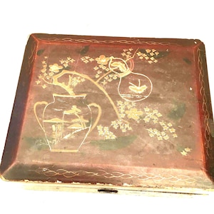 Antique Japanese Red Lacquer Box