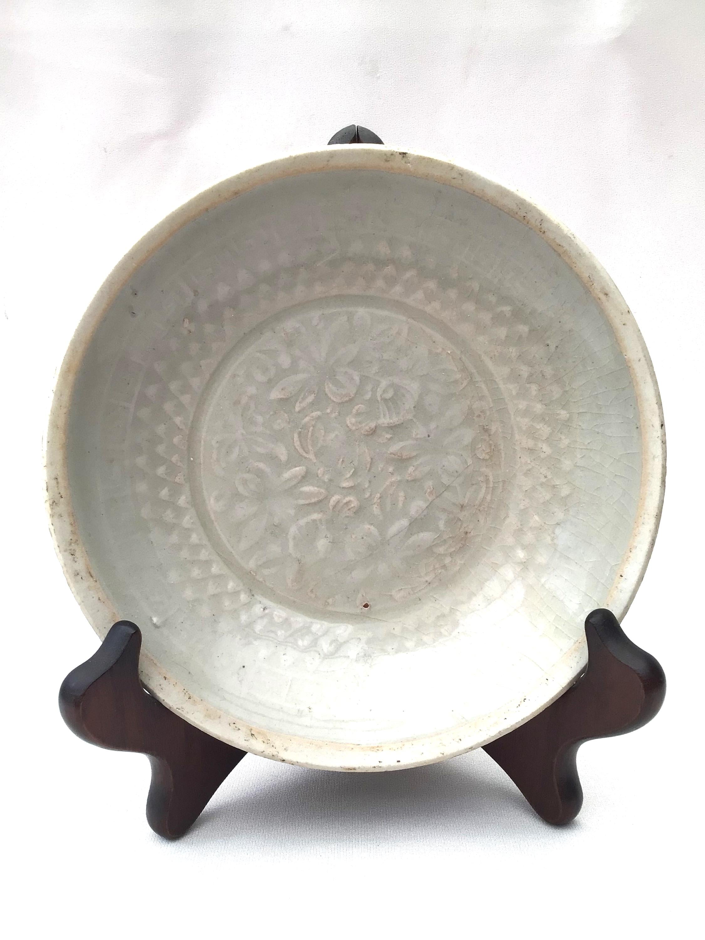 中国清時代早期青磁大皿 青花 大皿 清時代 中国古玩