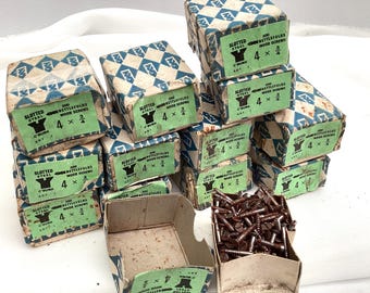 A Box of Vintage Slotted Nettlefolds Wood Screws 4x3/4