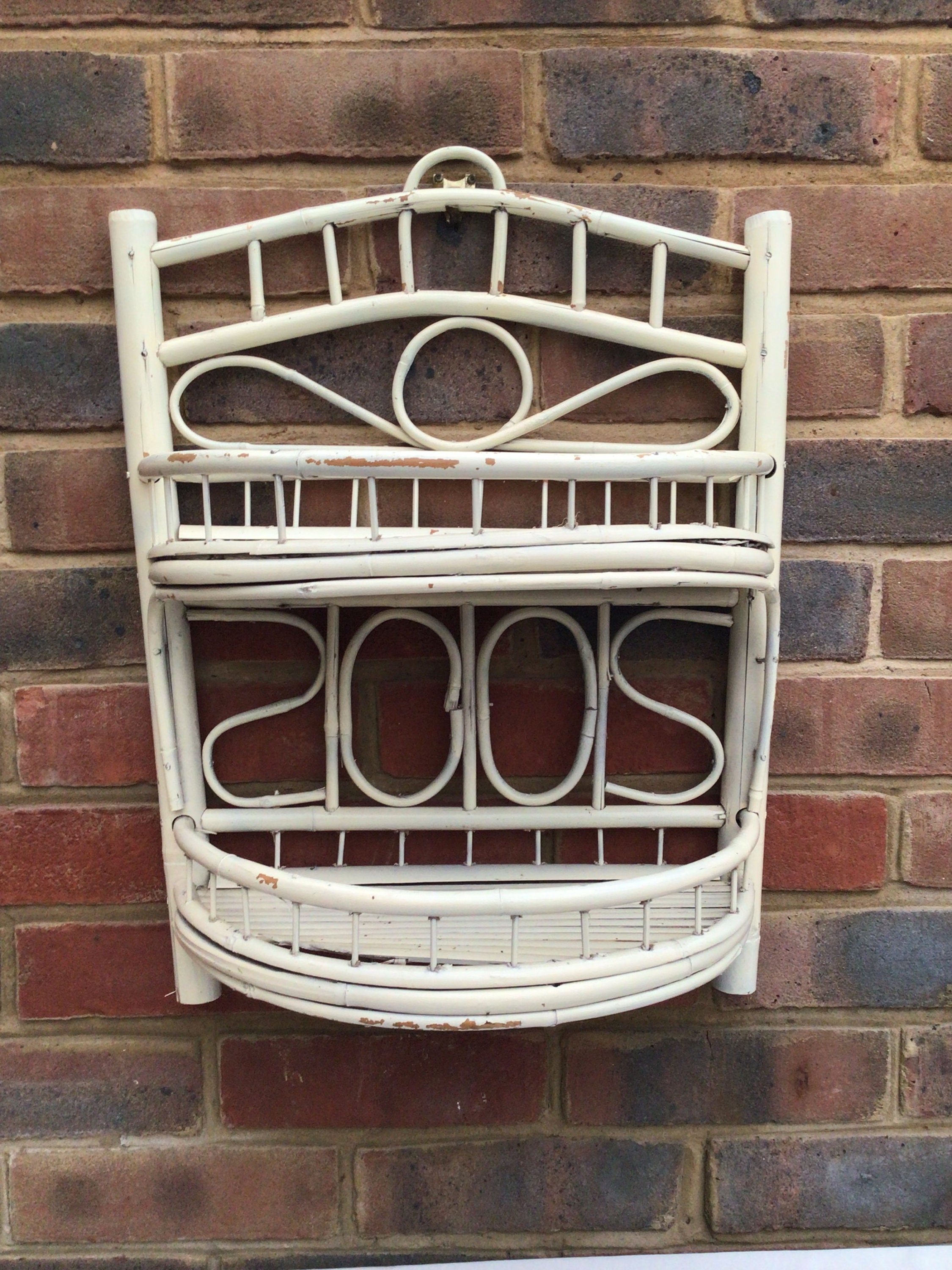 Vintage Bamboo Wall Shelf Etsy