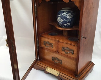 Antique Tobacco Pipe Cabinet, Dated April 1904