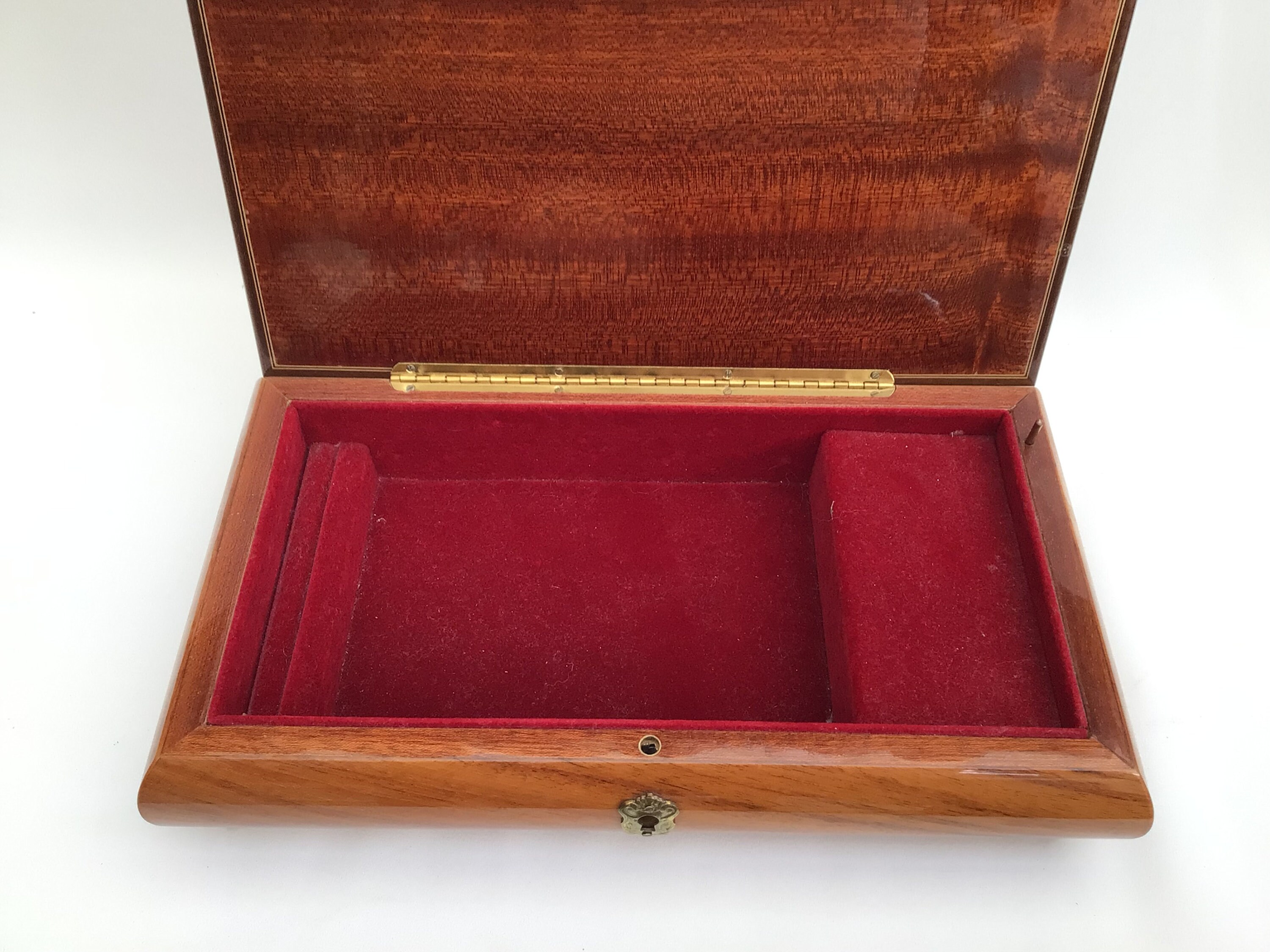 Large Swiss Music Jewellery Box, Music Trinket Box With Key Etsy