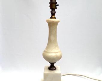 Early 20th Century Art Decor Marble Brass Table Lamp.  H. 43cm