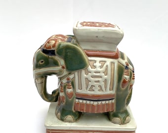 Vintage Glazed Ceramic Elegant Small Plant Stand. Table Display Elegant Ornament.  H. 19cm