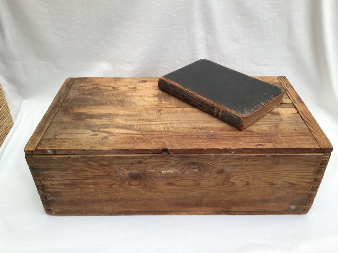Antique Pine Box Rustic Pine Storage Box Etsy