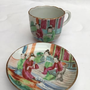 Antique Canton Chinese Enamel Porcelain Tea-set