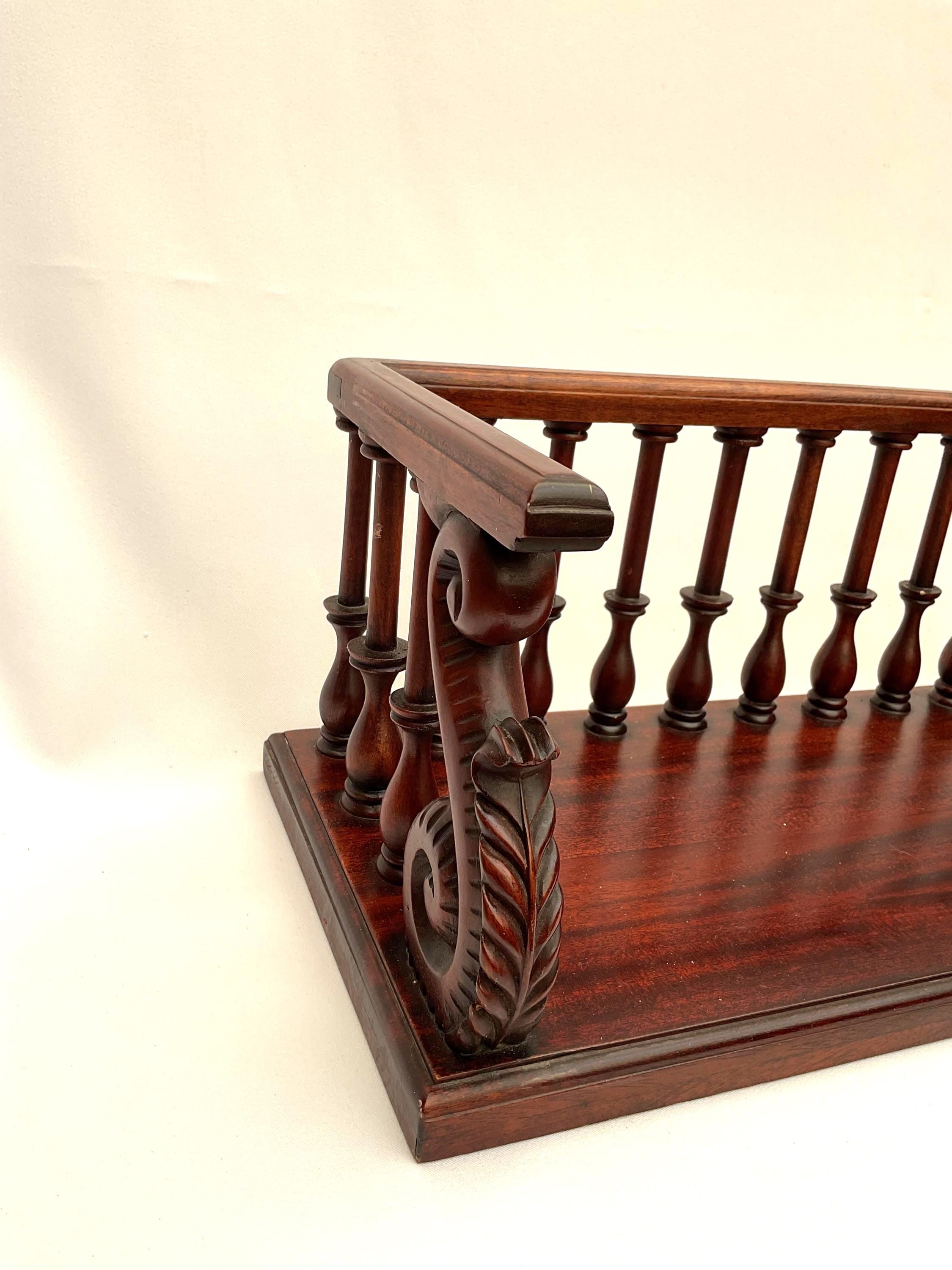 Antique English Mahogany Library Book Trough. Table Book Stand. Novel ...