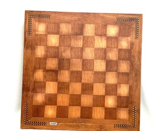 ArtDeco Inlaid Wooden Chess Board.  Chessboard