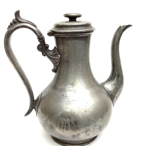Antique Sheffield England Pewter Coffee Pot