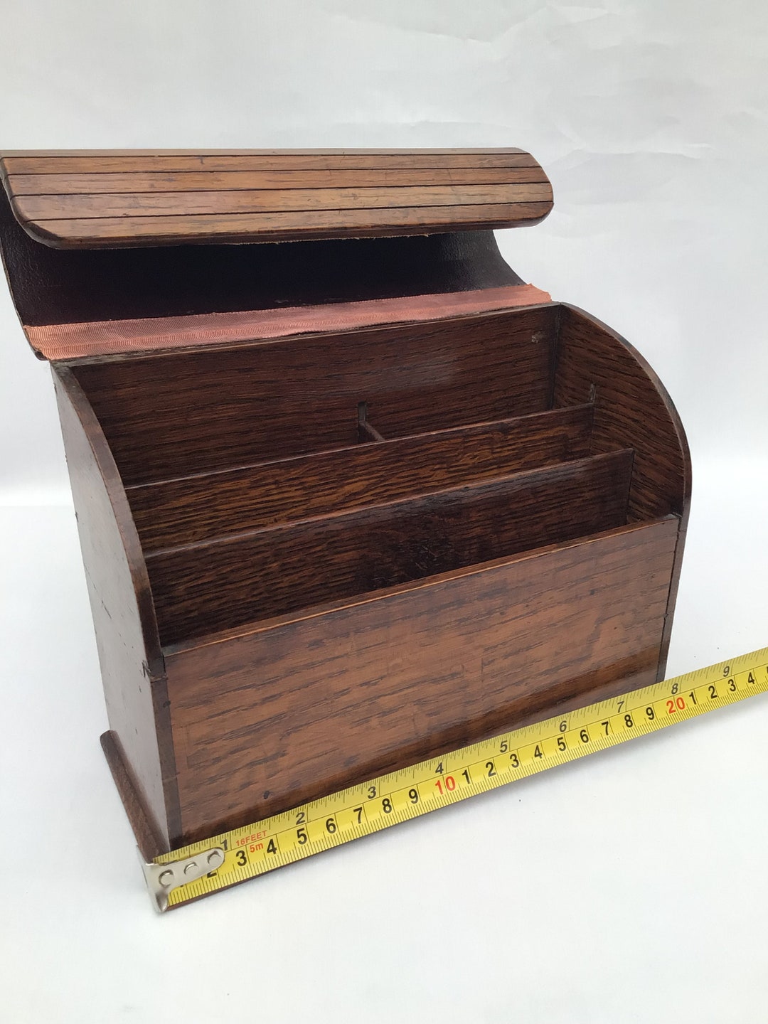 Antique Victorian Desk Top Organiser Scroll Open Top Etsy