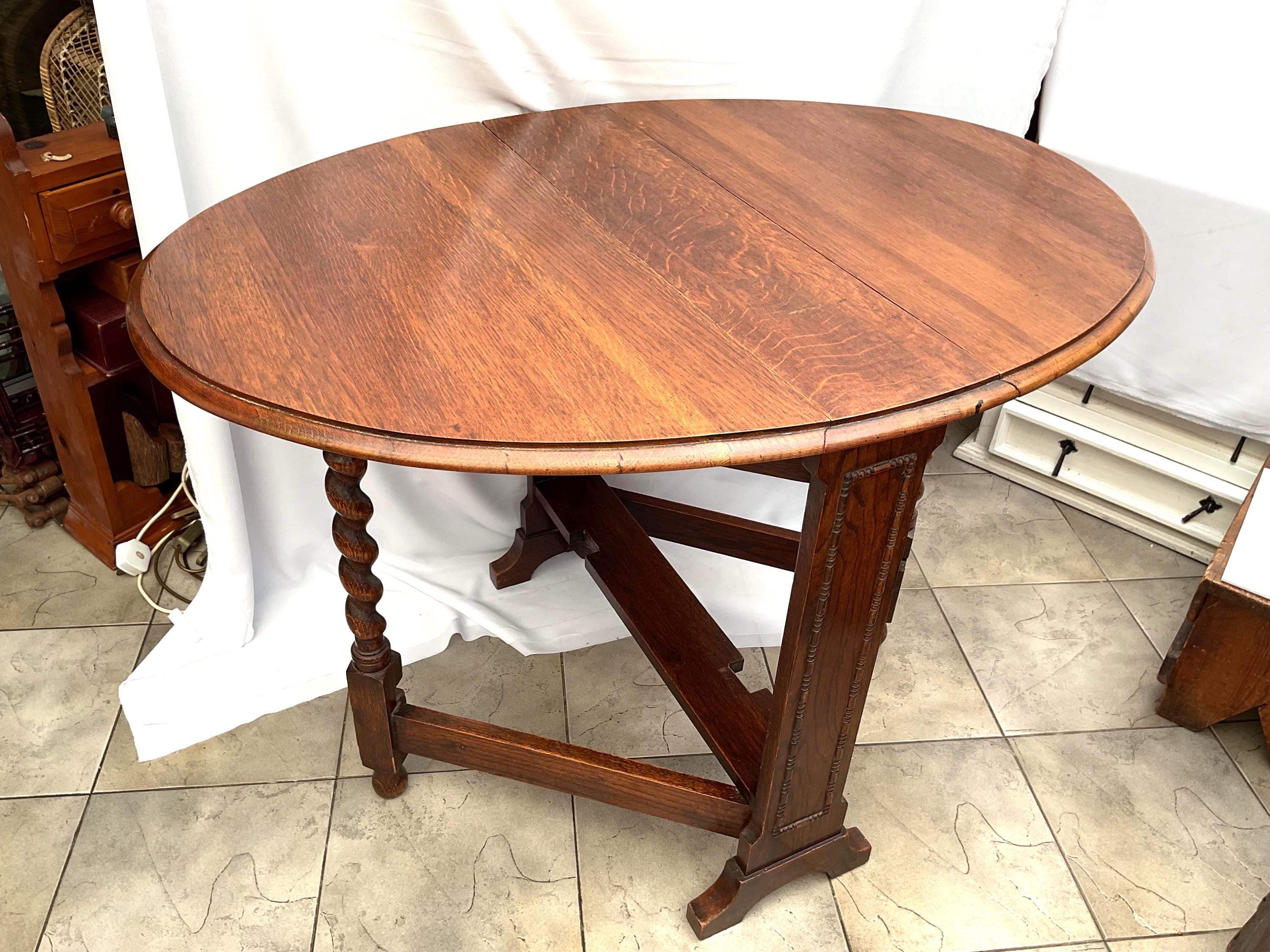 Buy Antique Oak Barley Twist Dining Table Online In India India