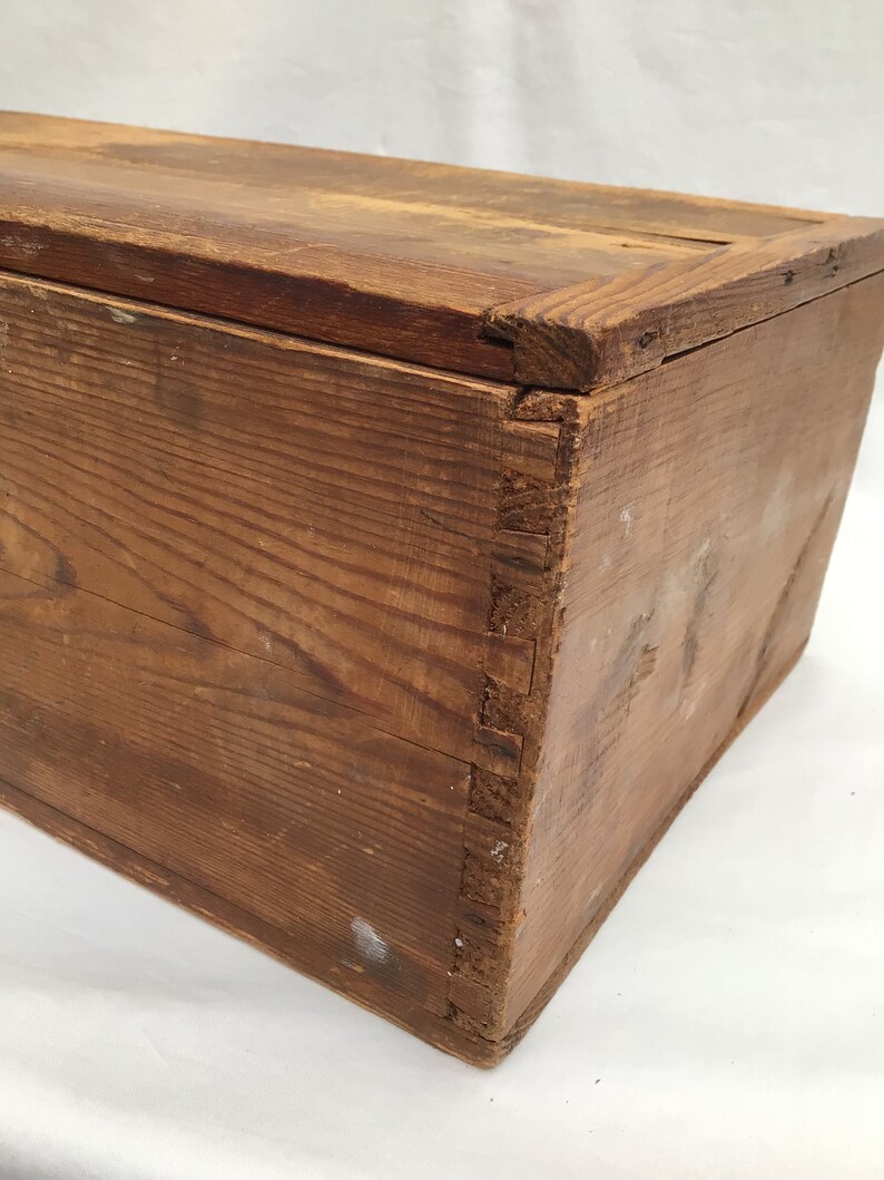 Antique Pine Box Rustic Pine Storage Box Etsy