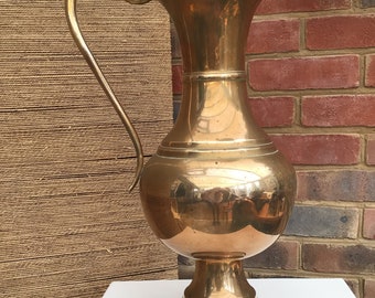 Large Brass Vase, Solid Brass Pitcher Height. 51 cm