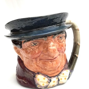 Large Early /Mid 20th Century English Tony Weller Jug, Royal Doulton Ceramic Mug