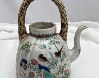 Antique Chinese Famille Verte Teapot