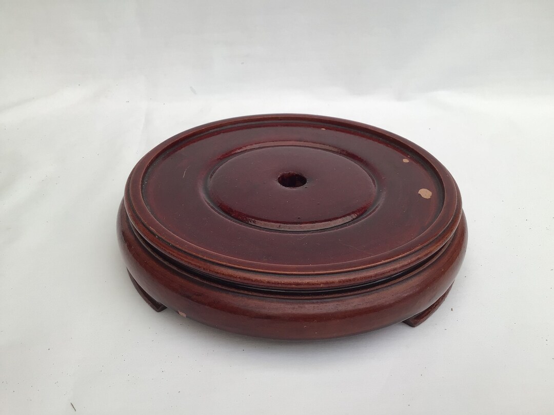 Chinese Wooden Vase Base Stand Etsy