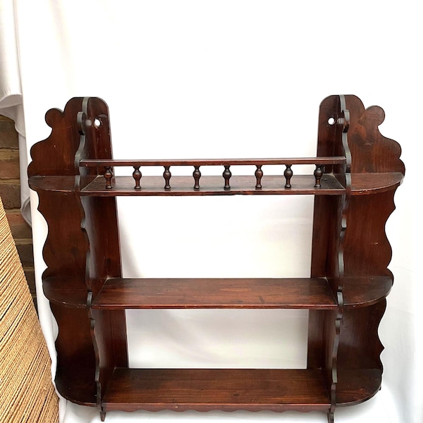 Antique Wooden Gallery Wall Shelf.  Free Standing Shelf Unit.   H. 75cm